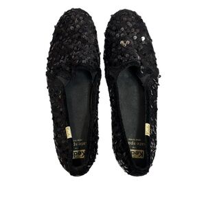 Kate Spade x keds black sequin slip on sneakers